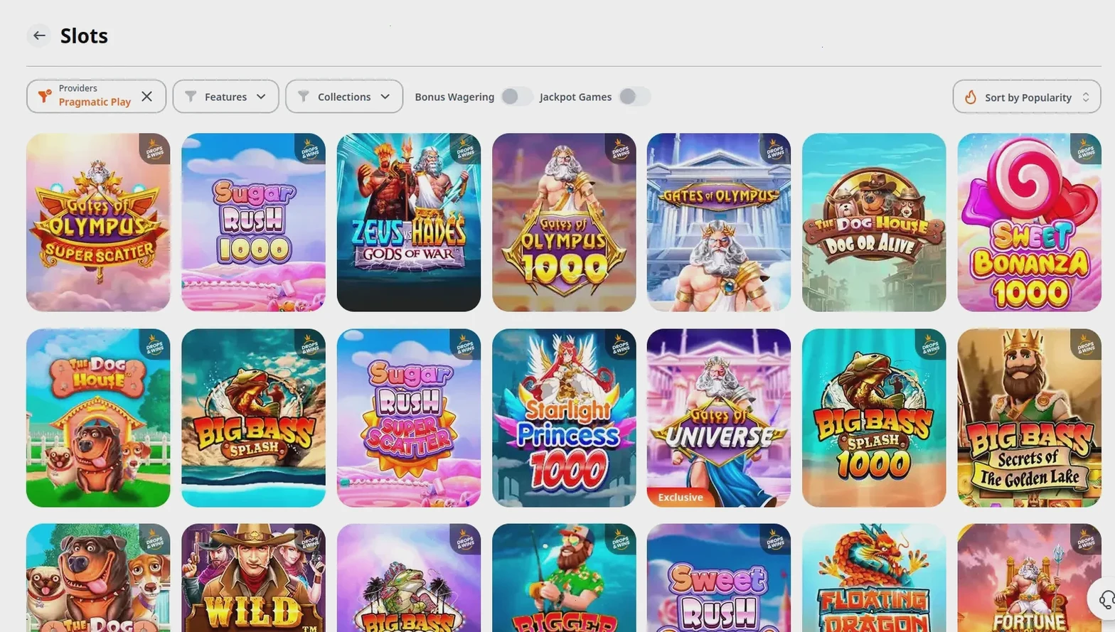 Игровой каталог Монро